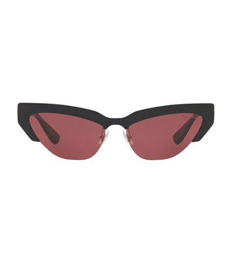 miu miu semi-rimless oversized sunglasses|miu prescription sunglasses.